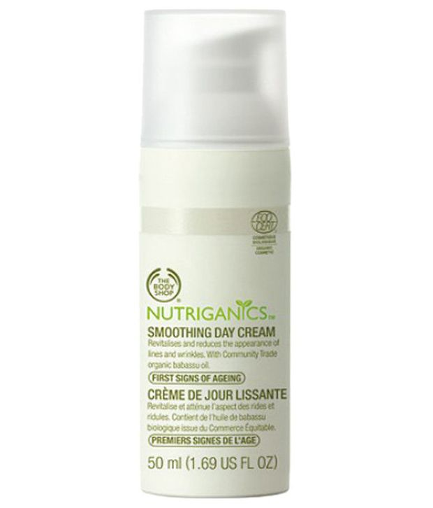 cismis The Body Shop Nutriganics Smoothing Day Cream - Anti-Aging & Wrinkle Free Skin: Best 8 Creams Available In India- Review & Price